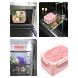 Lunchbox śniadaniówka pojemnik na śniadanie obiad z przegródkami-5907451378366
