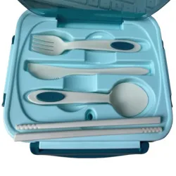 Lunchbox śniadaniówka pojemnik na śniadanie obiad z przegródkami-5907451378359