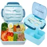 Lunchbox śniadaniówka pojemnik na śniadanie obiad z przegródkami-5907451378359