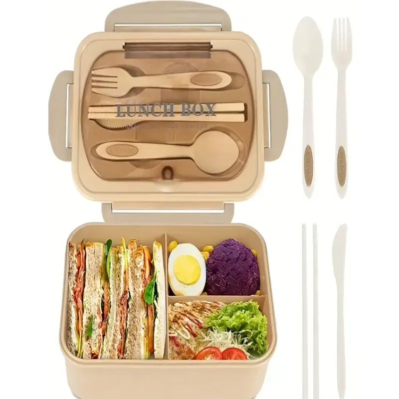 Lunchbox śniadaniówka pojemnik na śniadanie obiad z przegródkami-5907451378342