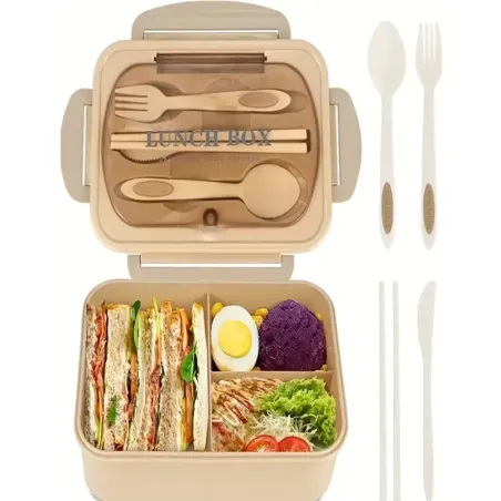 Lunchbox śniadaniówka pojemnik na śniadanie obiad z przegródkami-5907451378342