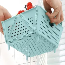 Koszyk na owoce warzywa organizer durszlak składany taca plastikowy-5907451373576