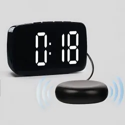 Budzik zegar elektroniczny z padem wibracyjnym alarm cyfrowy sieciowy-5907451370735