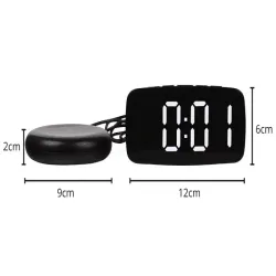 Budzik zegar elektroniczny z padem wibracyjnym alarm cyfrowy sieciowy-5907451370735