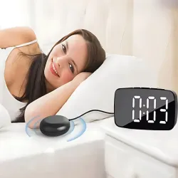 Budzik zegar elektroniczny z padem wibracyjnym alarm cyfrowy sieciowy-5907451370735