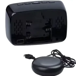 Budzik zegar elektroniczny z padem wibracyjnym alarm cyfrowy sieciowy-5907451370735
