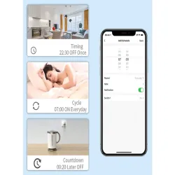 Inteligentne gniazdko elektryczne wifi timer 230V 16A app smart life-5907451341841