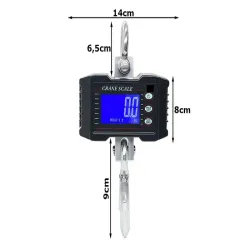 Waga hakowa magazynowa 500kg bagażowa wisząca wyświetlacz lcd aku-5907451361375