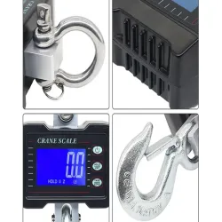 Waga hakowa magazynowa 500kg bagażowa wisząca wyświetlacz lcd aku-5907451361375