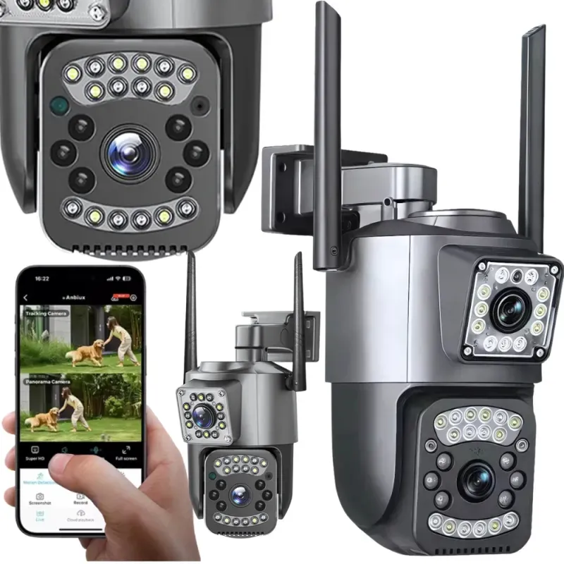Kamera z dwoma obiektywami 6MP wifi ip lub 4g obrotowa detektor ruchu-5907451376478