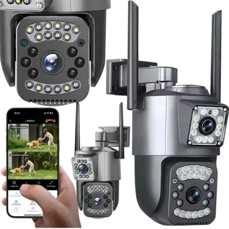 Kamera z dwoma obiektywami 6MP wifi ip lub 4g obrotowa detektor ruchu-5907451376478