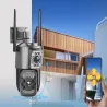 Kamera z dwoma obiektywami 6MP wifi ip lub 4g obrotowa detektor ruchu-5907451376478