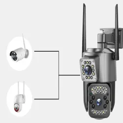 Kamera z dwoma obiektywami 6MP wifi ip lub 4g obrotowa detektor ruchu-5907451376478