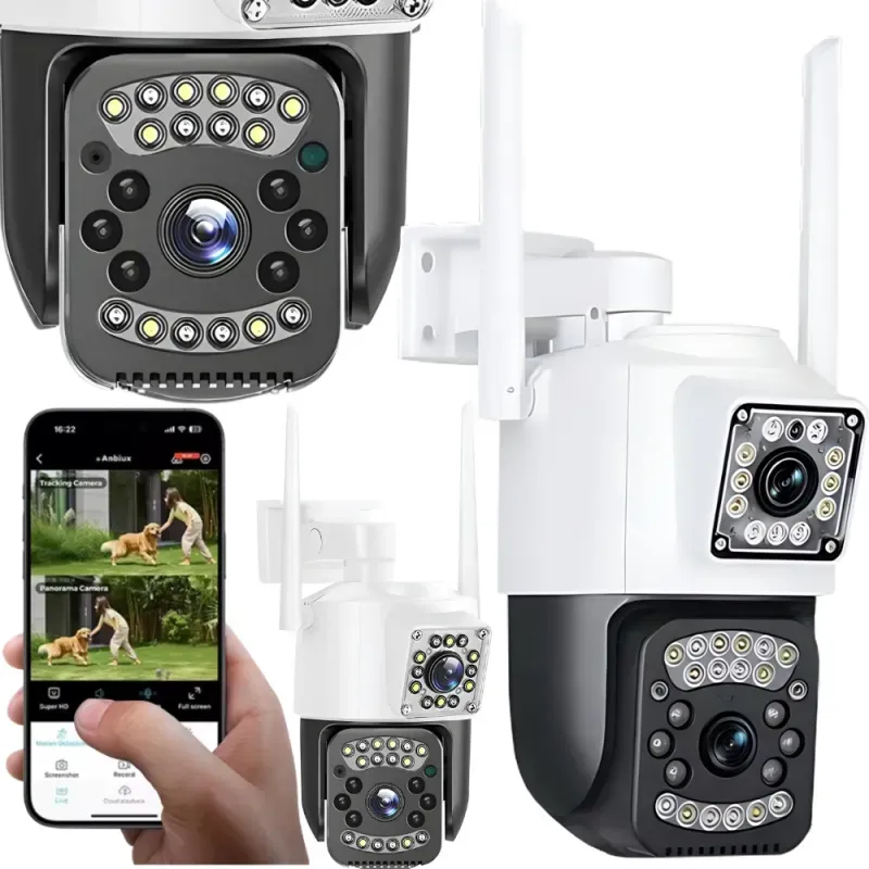 Kamera z dwoma obiektywami 6MP wifi ip lub 4g obrotowa detektor ruchu-5907451376485