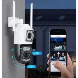 Kamera z dwoma obiektywami 6MP wifi ip lub 4g obrotowa detektor ruchu-5907451376485