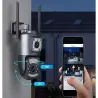 Kamera dwa obiektywy wifi ip zewnętrzna obrotowa CCTV detektor ruchu-5907451376461