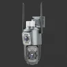 Kamera dwa obiektywy wifi ip zewnętrzna obrotowa CCTV detektor ruchu-5907451376461