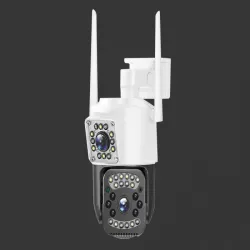 Kamera CCTV dwa obiektywy wifi ip zewnętrzna obrotowa detektor ruchu-5907451376454