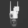 Kamera CCTV dwa obiektywy wifi ip zewnętrzna obrotowa detektor ruchu-5907451376454