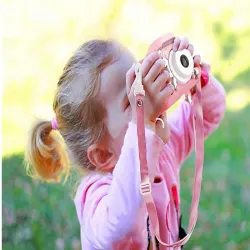 Aparat fotograficzny cyfrowy dla dzieci z grami wzór różowy kotek-5907451341759