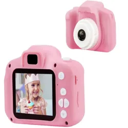 Aparat fotograficzny cyfrowy dla dzieci z grami wzór różowy kotek-5907451341759