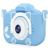 Aparat fotograficzny cyfrowy dla dzieci z grami wzór niebieski kotek-5907451341742