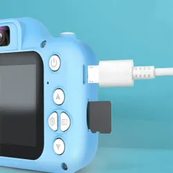 Aparat fotograficzny cyfrowy dla dzieci z grami wzór niebieski kotek-5907451341742