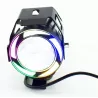 Halogen motocyklowy lampa 15W U7 LED z kolorowym ringiem kolor czarny