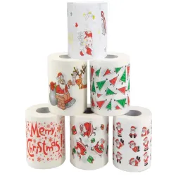 Świąteczny papier toaletowy mikołaje śmieszny wc 250 listków-5907451338131