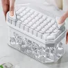 Forma do lodu kostkarka 50 kostek z pojemnikiem przyciskami i łopatką-5907451372289