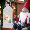 Świąteczny lampion latarenka ozdoba dekoracja led witraż bałwan-5907451368244