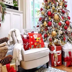 Poszewka świąteczna z mikołajem na poduszkę 45x45 na boże narodzenie-5907451367964