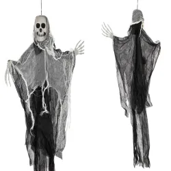 Dekoracja halloween wisząca ozdoba duch szkielet śmierć czaszka 80 cm-5907451362716