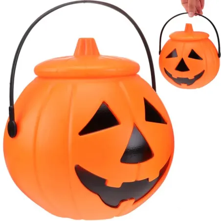 Wiaderko halloween pojemnik dynia na cukierki kociołek na słodycze-5907451362778