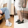 Łyżka do butów obuwia metalowa duża długa czarna haczyk do wieszania-5907451339848