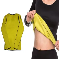 Koszulka neoprenowa XL fitness damska długi rękaw odchudzająca-5907451326701