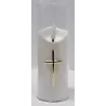 Świeca z krzyżem LED 5.5x15cm w osłonie z efektem płomienia 2xAA-5902202570914