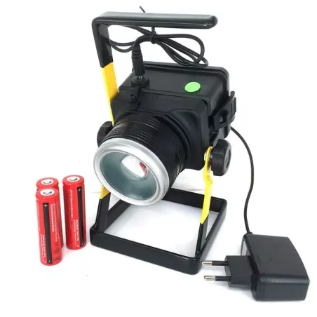 Akumulatorowy halogen LED 30W dioda XM-L T6 ZOOM-