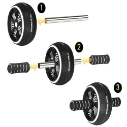 Wałek do ćwiczeń 15cm fitness kółko roller + mata do ćwiczeń-5907451325810