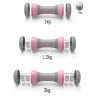 Hantle hantelki fitness regulowane 1kg, 1.5kg, 2kg zestaw 2 sztuki-5907451356036