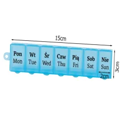 Pojemnik na leki tygodniowy lekarstwa kasetka organizer na suplementy 7 dni-5907451365663