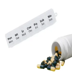 Pojemnik na leki tygodniowy lekarstwa kasetka organizer na suplementy 7 dni-5907451365656