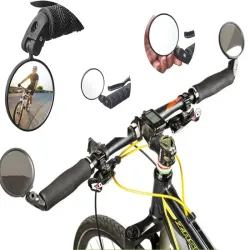 Lusterko rowerowe na kierownicę do roweru na manetkę wypukłe wsteczne-5907451362020