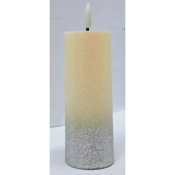 Świeca z brokatem LED 5x13.5cm do lampionu z efektem płomienia 2xAA-5902202571263