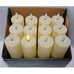 Świeca z brokatem LED 5x13.5cm do lampionu z efektem płomienia 2xAA-5902202571263