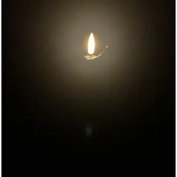 Świeca metalizowana LED 5.3x15cm do lampionu z efektem płomienia 2xAA-5902202571515