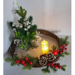 Świeca diamentowa LED 5x9.5cm o delikatnym białym świetle na baterie-5101667852829