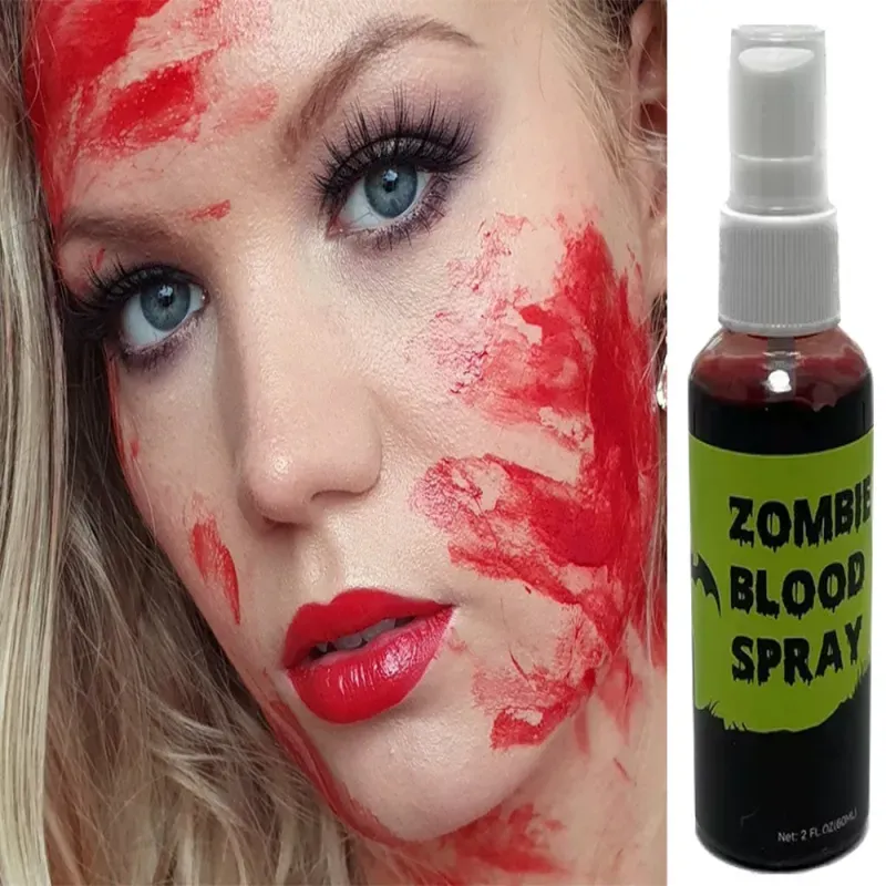 Sztuczna krew spray płyn na halloween zmywalna do makijażu 60ml-5907451362693
