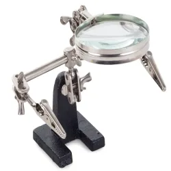 Lupa 2.5x 60mm trzecia ręka przyrząd do lutowania stabilny uchwyt-5907451303146
