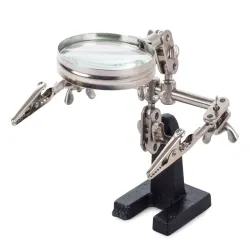 Lupa 2.5x 60mm trzecia ręka przyrząd do lutowania stabilny uchwyt-5907451303146